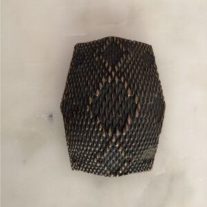 JAMES AVERY RETIRED BRONZE SNAKESKIN BELT BUCKLE